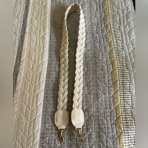 Clare V Cream Braided Shoulder Strap